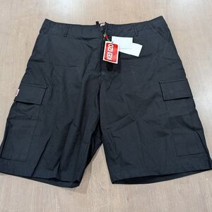 $475 Mens KENZO Chino Cargo Workwear Shorts Black 54 US 38